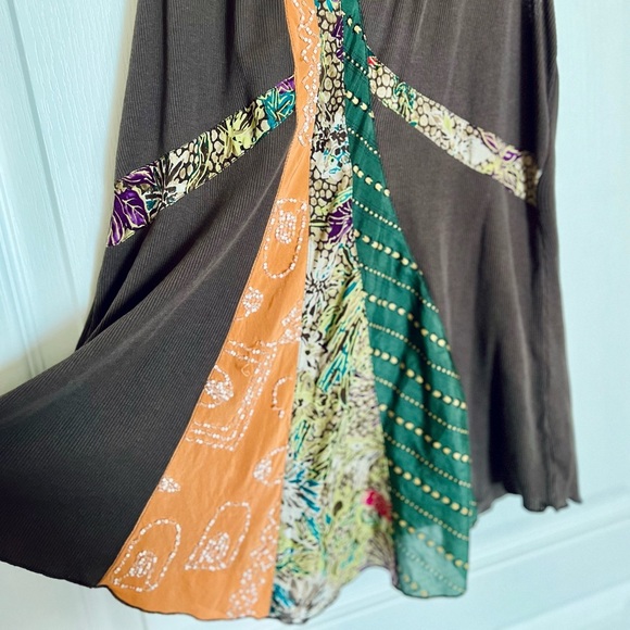 Anthropolgie Brown and Multicolor Patchwork Tank Top - Picture 7 of 7